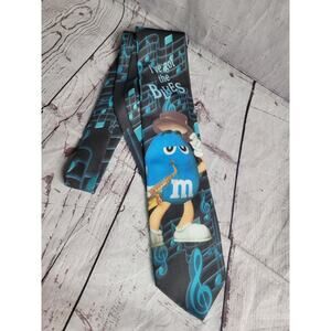 Blue M&M’s I’ve Got The Blues Ralph Marlin Vintage Jazz Sax Necktie Mens